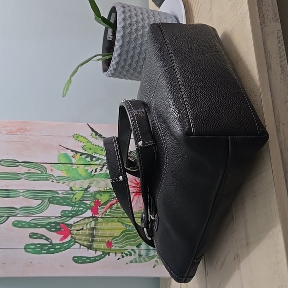 COACH PENELOPE BLACK PEBBLED LEATHER TOTE SHOULDER HANDBAG F14683 NWOT (W/FLAWS) - Picture 6 of 16